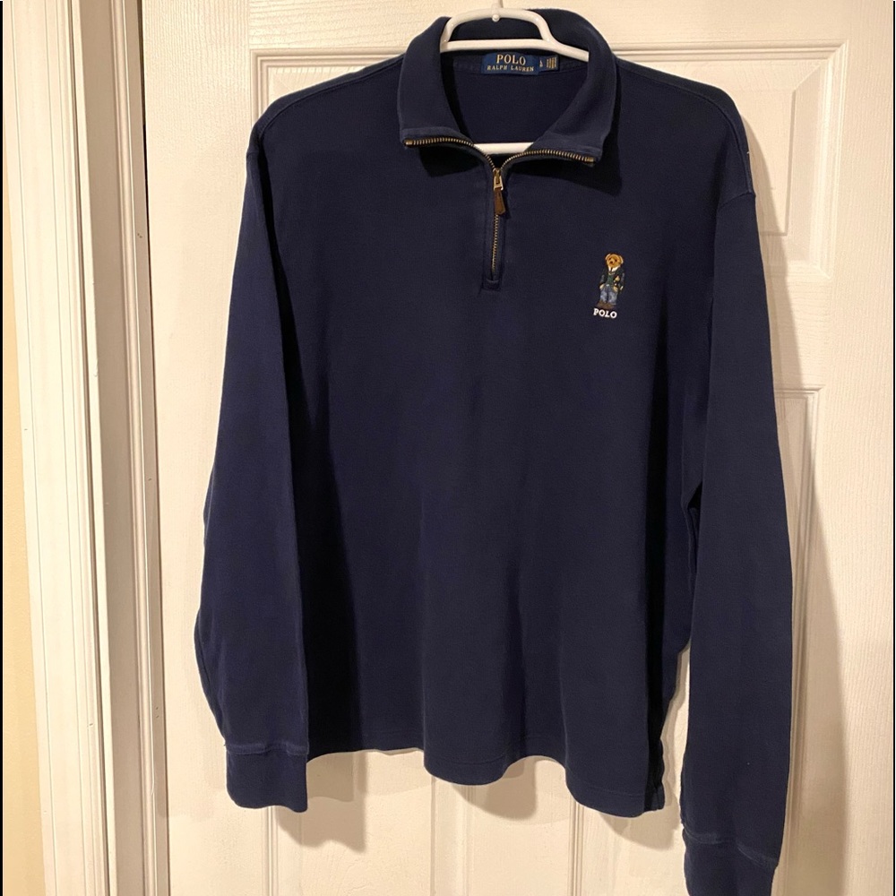 Polo Bear Quarter Zip Sweater